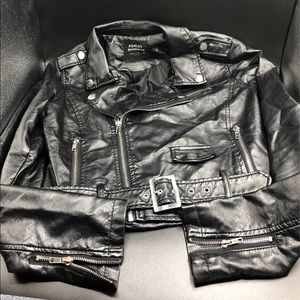 Ashley Black Faux Leather Jacket